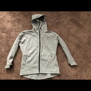 Athleta hooded zip up. Gray. Size S.